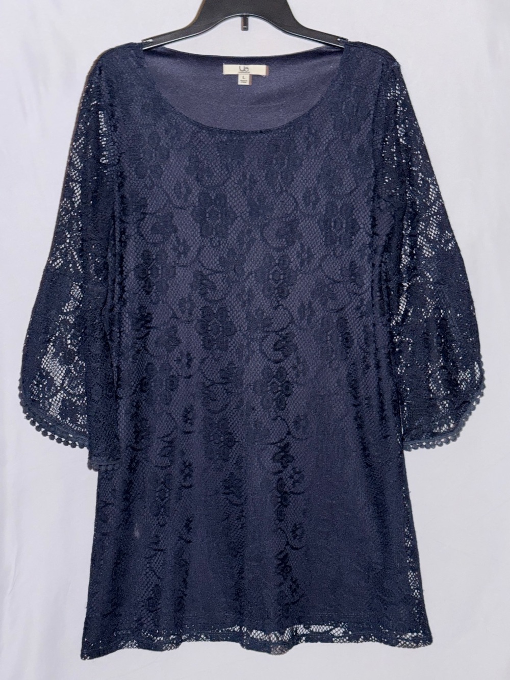 Ya Los Angeles Navy Blue Lace Mini Dress Size Large